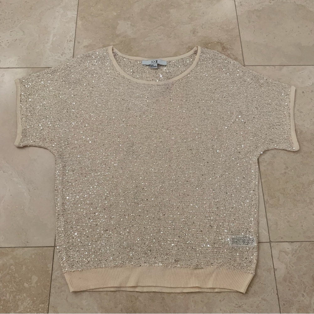 Sequin knit top